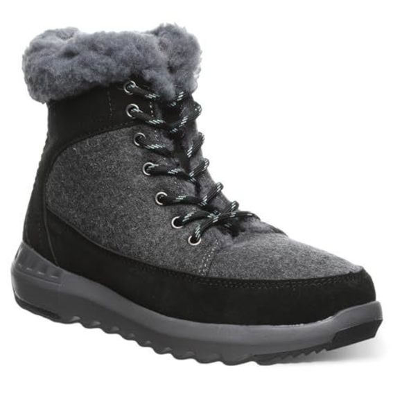BEARPAW Women's Cheryl Suede Winter Boots Black Gray Size 5 - Picture 1 of 1